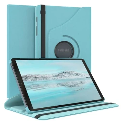 Afbeelding van EAZY case Tablethoes voor Samsung Galaxy Tab A7 Lite Beschermhoes 8 inch Smart Cover Roteerbare hoes Tri fold Flip 360 draaibaar met standaardfunctie Hoesje Kunstleer Blauw