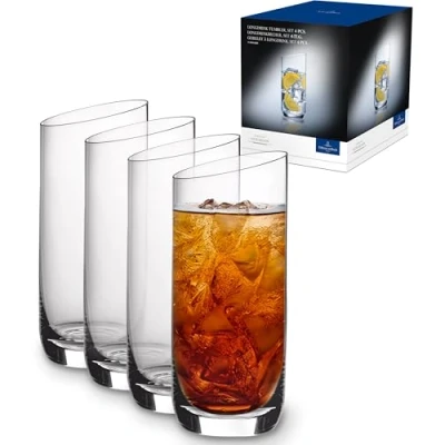Afbeelding van Villeroy &amp; Boch Longdrinkglazen NewMoon 370 ml 4 Stuks