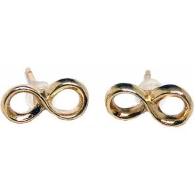 Afbeelding van Infinity Oorbellen Goudkleurig Minimalistische Oorknopjes Incl. Geschenkverpakking