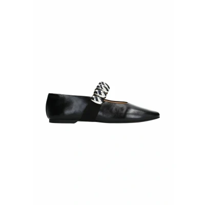 Afbeelding van sacha MIT Nieten Ballerina&#039;s met enkelbandjes, Dames, Maat: 37, Black Schoenen