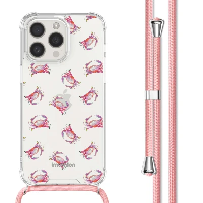 Afbeelding van Apple iPhone 15 Pro Max Hoesje Kunststof iMoshion Softcase/Koordhoesje/Backcover Crab Watercolor Telefoonhoesje