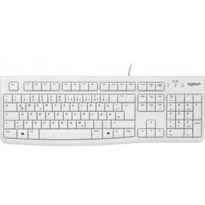 Afbeelding van Logitech Keyboard K120, USB, wit DE, Business