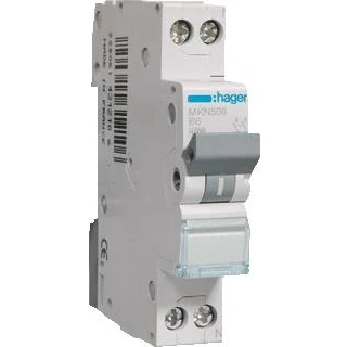 Afbeelding van Hager installatieautomaat 1p n 6ka b karakteristiek 6a 1 module mkn506