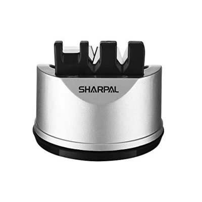 Afbeelding van SHARPAL 191H Zak keuken koksmes schaar slijper voor rechte en gekartelde messen, 3 traps mes slijpen tool helpt reparatie herstel messen