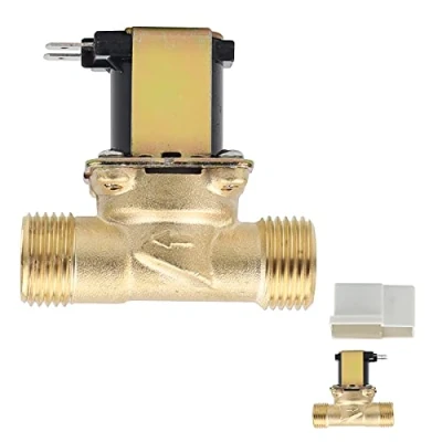 Afbeelding van SWAWIS 1/2 inch magneetventiel elektromagneetventiel AC 230 V normaal gesloten elektrisch van messing, inlaat messing voor waterregeling