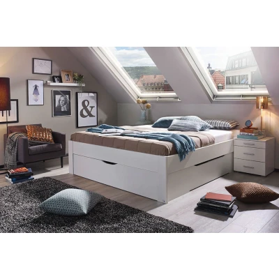 Afbeelding van Beter Bed Butiken Bedframe met 3 Opbergladen 140x200cm Alpine Wit