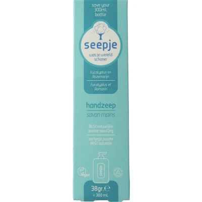 Afbeelding van Seepje Handzeep Navulling Eucalyptus en Rozemarijn 38 gr