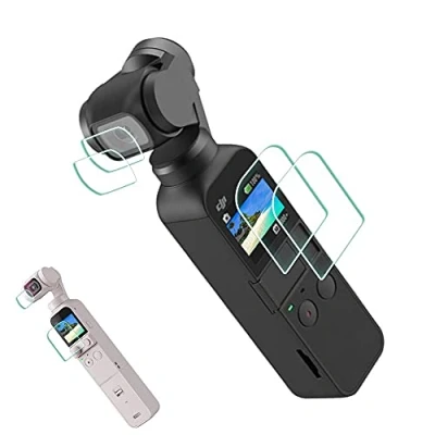 Afbeelding van Screen Protector voor DJI Osmo Pocket 2 / 1 LCD + Lens, ULBTER Screenprotector II 0.3mm 9H Gehard Glas Scherm Beschermer [2+2Verpakking]