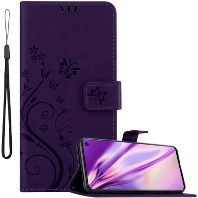 Afbeelding van Cadorabo Hoesje geschikt voor Samsung Galaxy S10 5G in Bloemen DONKER PAARS Beschermhoes Case Cover