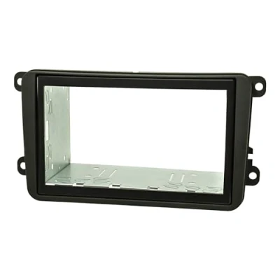 Afbeelding van tomzz Audio 2457 015 Dubbele Din Radio installatie frame Set geschikt voor vw Golf 5 v 6 vI Touran Passat 3c Caddy eos Skoda Octavia met installatiekit