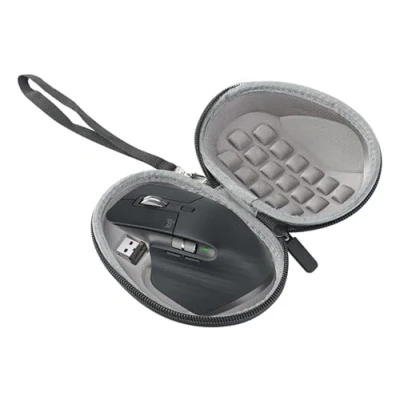 Afbeelding van MotuTech Draagbare tas voor Logitech MX Master 3 2S Draadloze muis, harde hoes met riem, krasbestendig, anti botsing