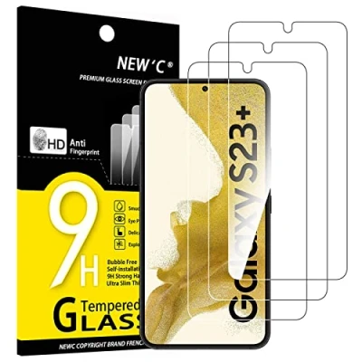 Afbeelding van NEW&#039;C 3 Stuks, Screen Protector voor Samsung Galaxy S23 Plus / S23+, Gehard Glass Schermbeschermer Film 0.26 mm ultra transparant, resistent
