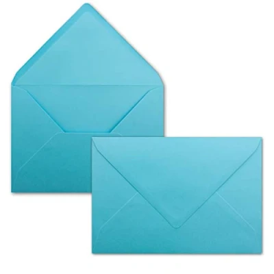 Afbeelding van Neuser FarbenFroh Enveloppen C5, 229 x 154 mm, natte lijm 100 Umschläge 61, turquoise.