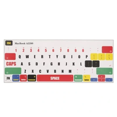 Afbeelding van kwmobile QWERTY US Engels toetsenbord Stickers geschikt voor Apple MacBook Pro 13.3 M1 M2 (A2289 / A2251 A2338) keyboard laptop in meerkleurig