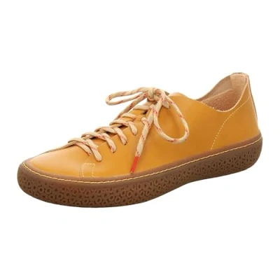 Afbeelding van Think! Tjub sneakers voor dames, chroomvrij gelooid, duurzaam uitneembaar voetbed, 6000 saffraan., 40 EU