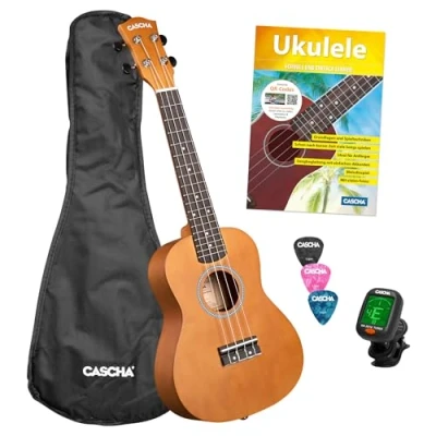 Afbeelding van Cascha CUC100S concert ukelele set bruin