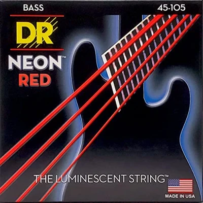 Afbeelding van DR NRB 45 Bass Strings, 105 Hi Def Neon Red