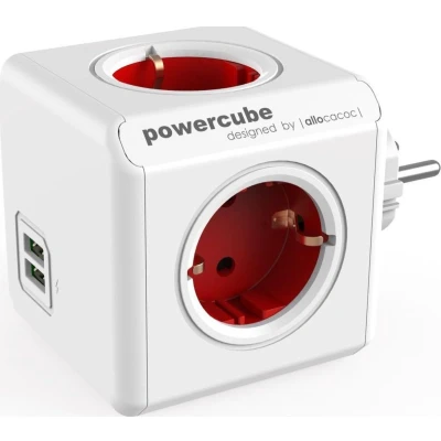 Afbeelding van Allocacoc PowerCube Original USB Rood