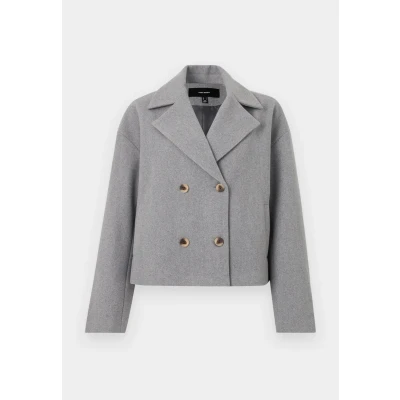Afbeelding van Vero Moda Vmcaya Short Jacket Halflange jas, Dames, Maat: XS, Medium grey melange