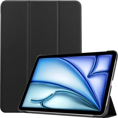 Afbeelding van Case2go Tablet hoes geschikt voor Apple iPad Air (2024) 11 Inch Tri fold Auto/Wake functie Zwart