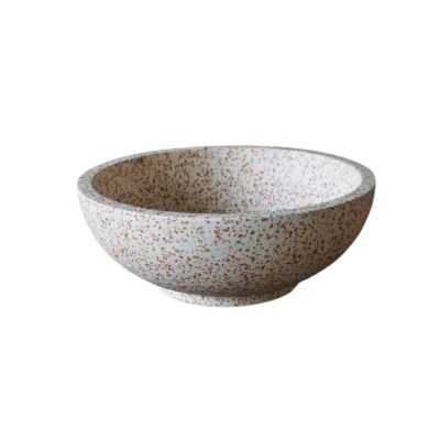 Afbeelding van Differnz Lauren waskom 40cm terrazzo bruin/beige