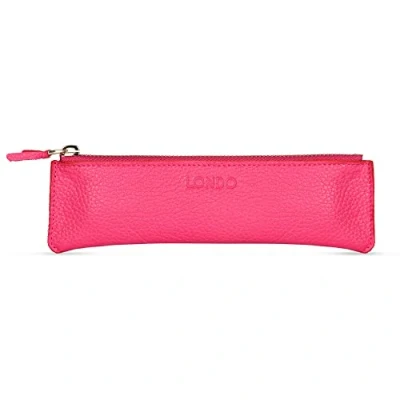 Afbeelding van Londo Lederen Etui met Rits Potlood Zak (Roze)
