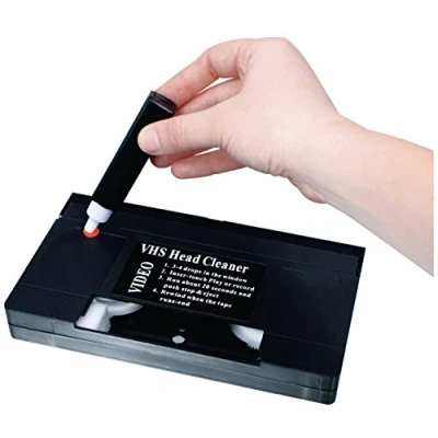Afbeelding van Professionele VHS reinigingscassette voor opname en afspeelkoppen reiniging cassetteset