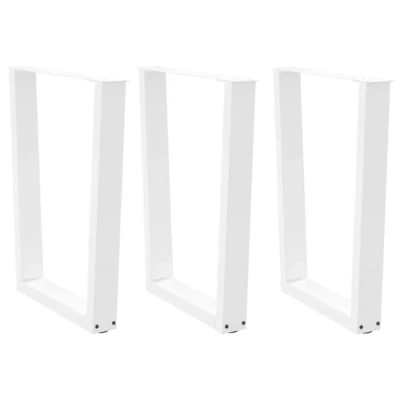 Afbeelding van vidaXL Eettafelpoten 3 st V vormig 70x(72 73,3) cm staal wit