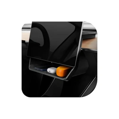 Afbeelding van Spigen Tesla Model Y 3 2021 2023 Opbergvak onder het Tablet Organiserscherm, Hoge Kwaliteit, Tablethouder Opslag ontworpen voor Accessoires Carbon Editie
