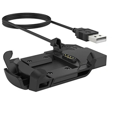 Afbeelding van MoKo Charger for Garmin Fenix 3 HR, USB Data Sync Charge Cradle Dock Clip Charging Cable HR/Fenix / Quatix Smart Watch, BLACK
