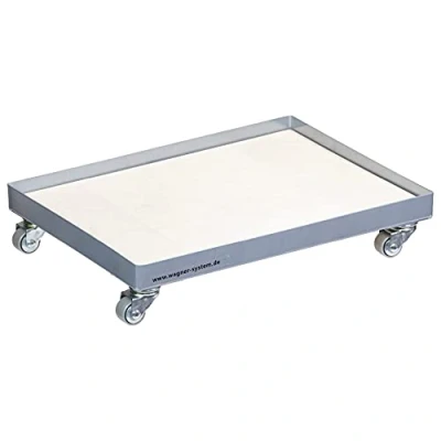 Afbeelding van WAGNER Transport dolly MM 1184 I afneembare laadvloer wendbare zachte wielen 41 x 31 cm voor genormaliseerde stapelbakken &amp; drankkratten draagvermogen 100 kg veelzijdig 20118401