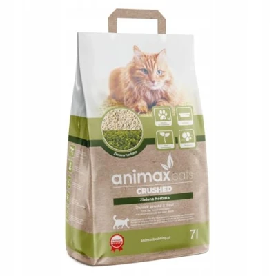 Afbeelding van Animax Kattenbakvulling Klonterende strooisel geur: groene thee geplet, 7 liter