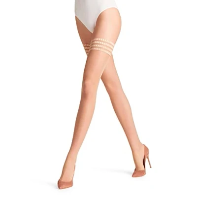Afbeelding van FALKE Dames Stay Ups Pure Matt 20 DEN W STU Sheer eenkleurig 1 Paar, Huidskleur (Golden 4699) nieuw milieuvriendelijk, S