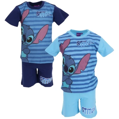 Afbeelding van Shortama Lilo en Stitch Pyjama Marineblauw Maat 116 cm 6 jaar