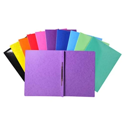 Afbeelding van Exacompta ref. 380800B Doos van 25 gelamineerde glanskartonnen snelhechtmappen Iderama® 355 g/m² FSC® gecertificeerd Afmetingen: 24 x 32 cm voor A4 documenten 10 geassorteerde kleuren