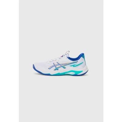 Afbeelding van Asics Netburner Ballistic Handbalschoenen, Heren, Maat: 42.5, White/asics blue Schoenen