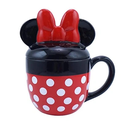 Afbeelding van Disney Minnie Mouse vormige mok met deksel 425ml