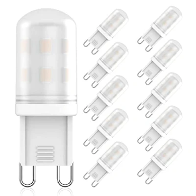 Afbeelding van G9 LED Light Bulb 2W vervanging voor halogeenlamp 28 W 25 20 W, warm wit 2700 K, AC 230 V lamp, CRI 85+, geen flikkering, 360 graden hoek, niet dimbaar, 10 stuks