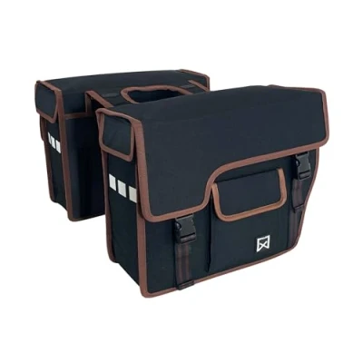 Afbeelding van Willex Dubbele Shopper Afgeschuind 33 liter Zwart
