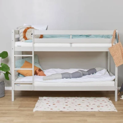 Afbeelding van ECO Comfort stapelbed 70x160 cm met lattenbodem Dove Grey / 90x200cm