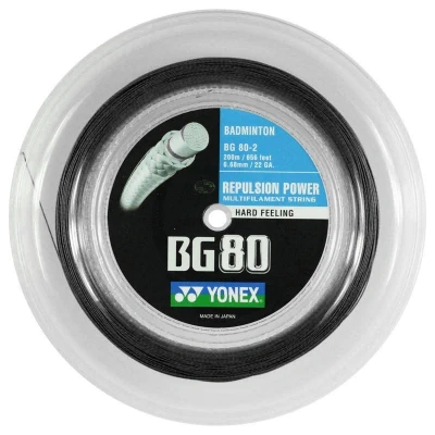 Afbeelding van Yonex BG80 badmintonsnaar 200m zwart