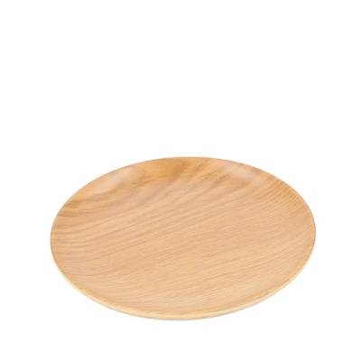 Afbeelding van Herbruikbare Borden Melamine Ø 20cm Houtlook