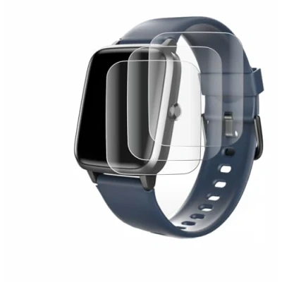 Afbeelding van Savvies (4 Stuks) Full Screen Scherm Beschermfolie voor Hama Fit Watch 4900 Cover Protector 3D Curved [Edge to Edge, Ultra Clear, Scratch Proof]