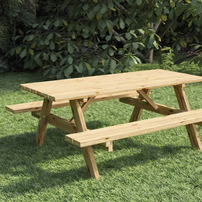 Afbeelding van Picknicktafel Excellent 220 x 155 cm Vuren Bruin Tuindeco