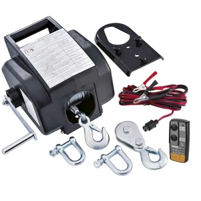 Afbeelding van RIBIMEX 4277 lier voor auto, 5 t, vooruit en achteruit, 12 V, zwart (Duits versie)