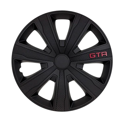 Afbeelding van J Tec 4 Delige Wieldoppenset GTR Carbon 16 inch zwart