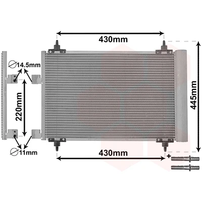 Afbeelding van Van Wezel Airco condensor 40005215