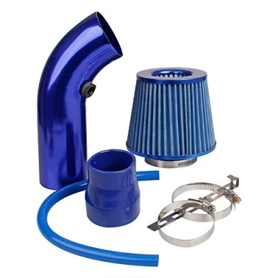 Afbeelding van CarBole Universele sportluchtfilter luchtkoeling auto luchtfilter kit luchtfilterreiniger luchtinlaatsysteem met slang, blauw