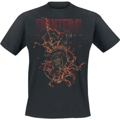Afbeelding van Pantera Whiskey Snake T shirt zwart XL Katoen Band merch, Bands