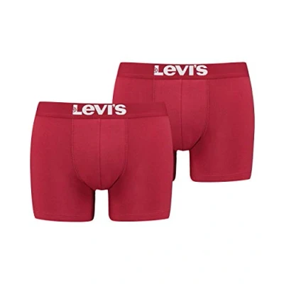 Afbeelding van Levis Solid Basic Boxer voor heren, maat S XXL, chili peper, 2 stuks, Chilipeper, XL